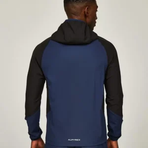 Alpyrex Solo 2.0 Woven Full Zip Hoodie Dress Blue Jet Black 1
