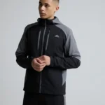 Alpyrex Tarax Woven Zip Through Hoodie Black