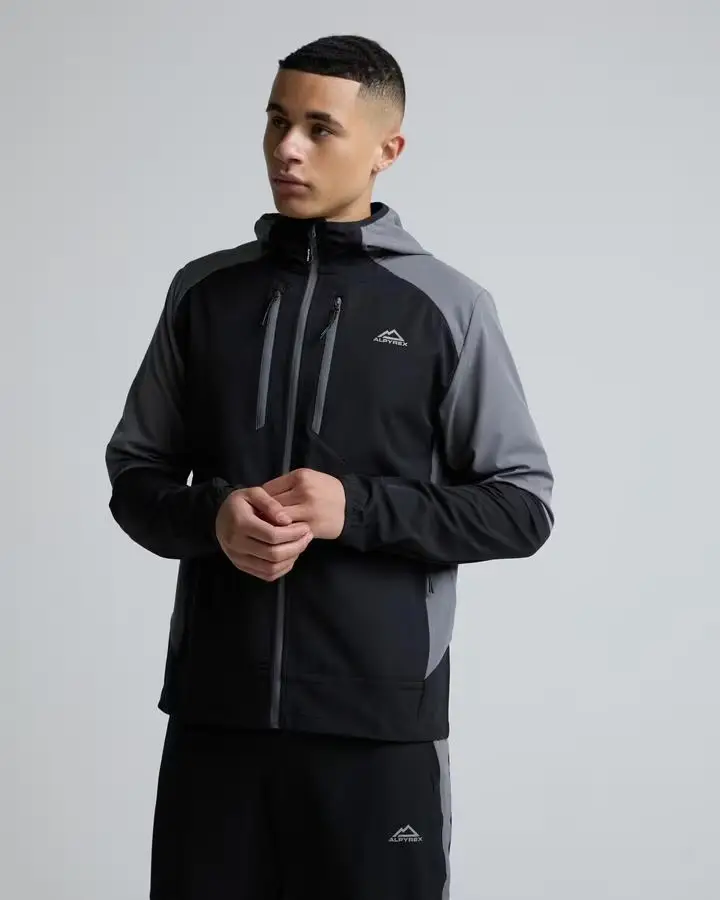 Alpyrex Tarax Woven Zip Through Hoodie Black Alpyrex Tarax Woven Zip Through Hoodie Black